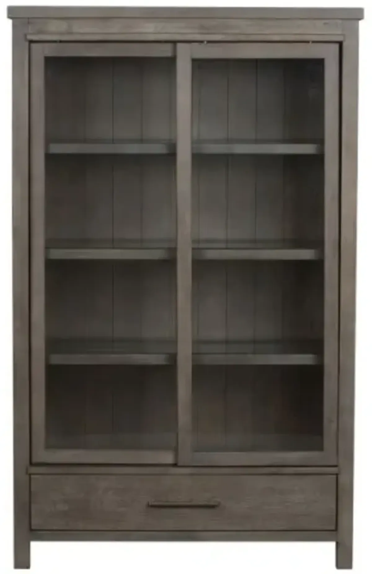 Liberty Furniture Modern Farmhouse Dark Gray Display Cabinet