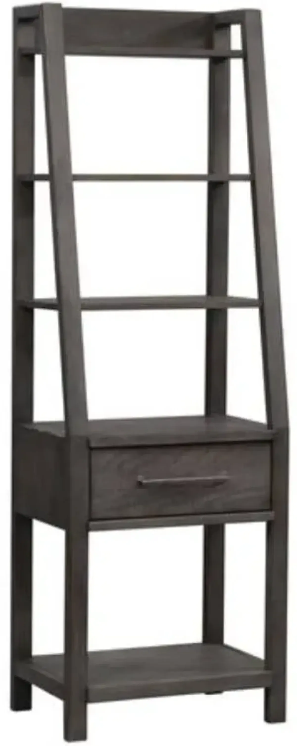 Liberty Furniture Modern Farmhouse Dusty Charcoal Leaning Bookcase