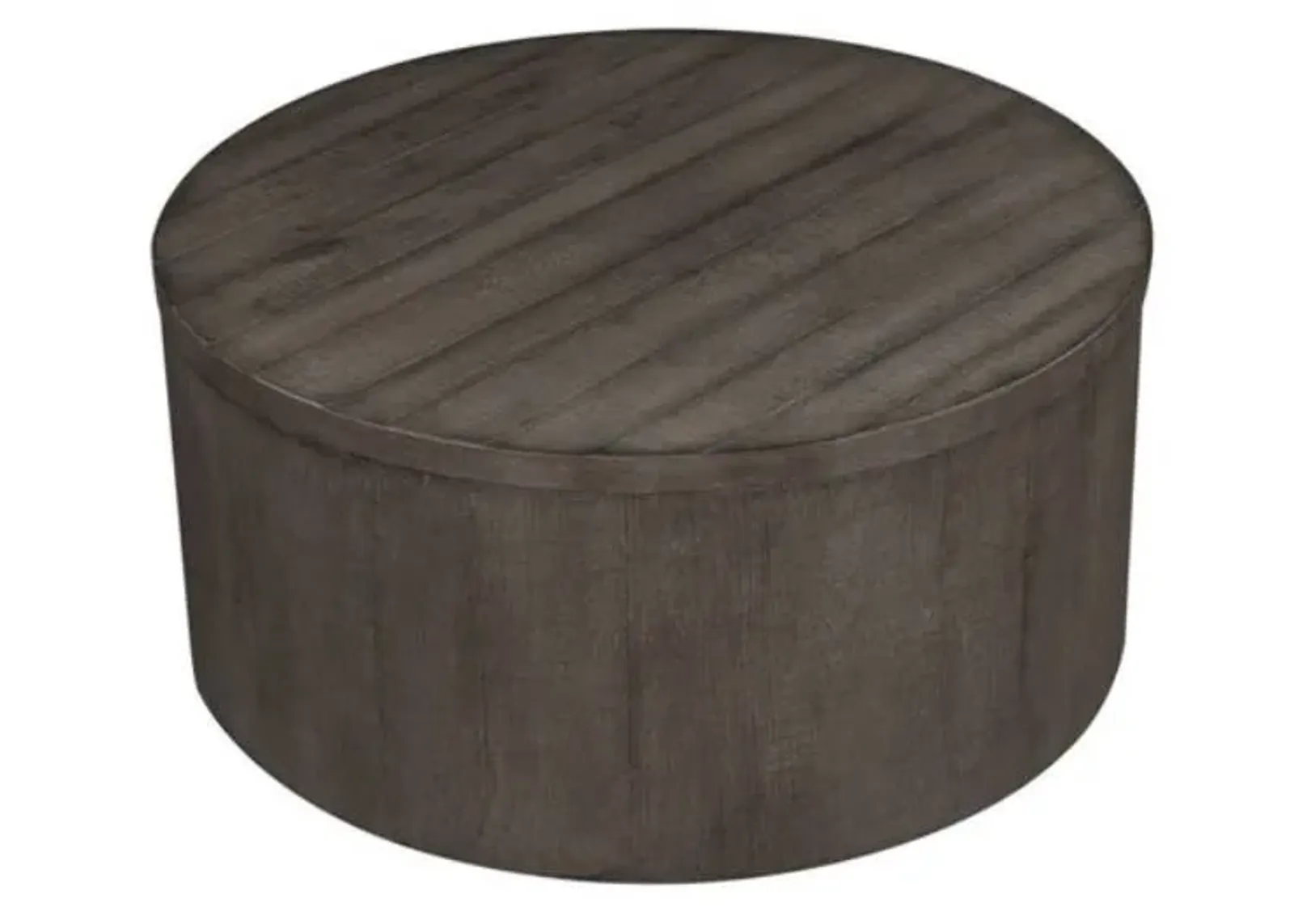 Liberty Modern Farmhouse Dusty Charcoal Drum Cocktail Table