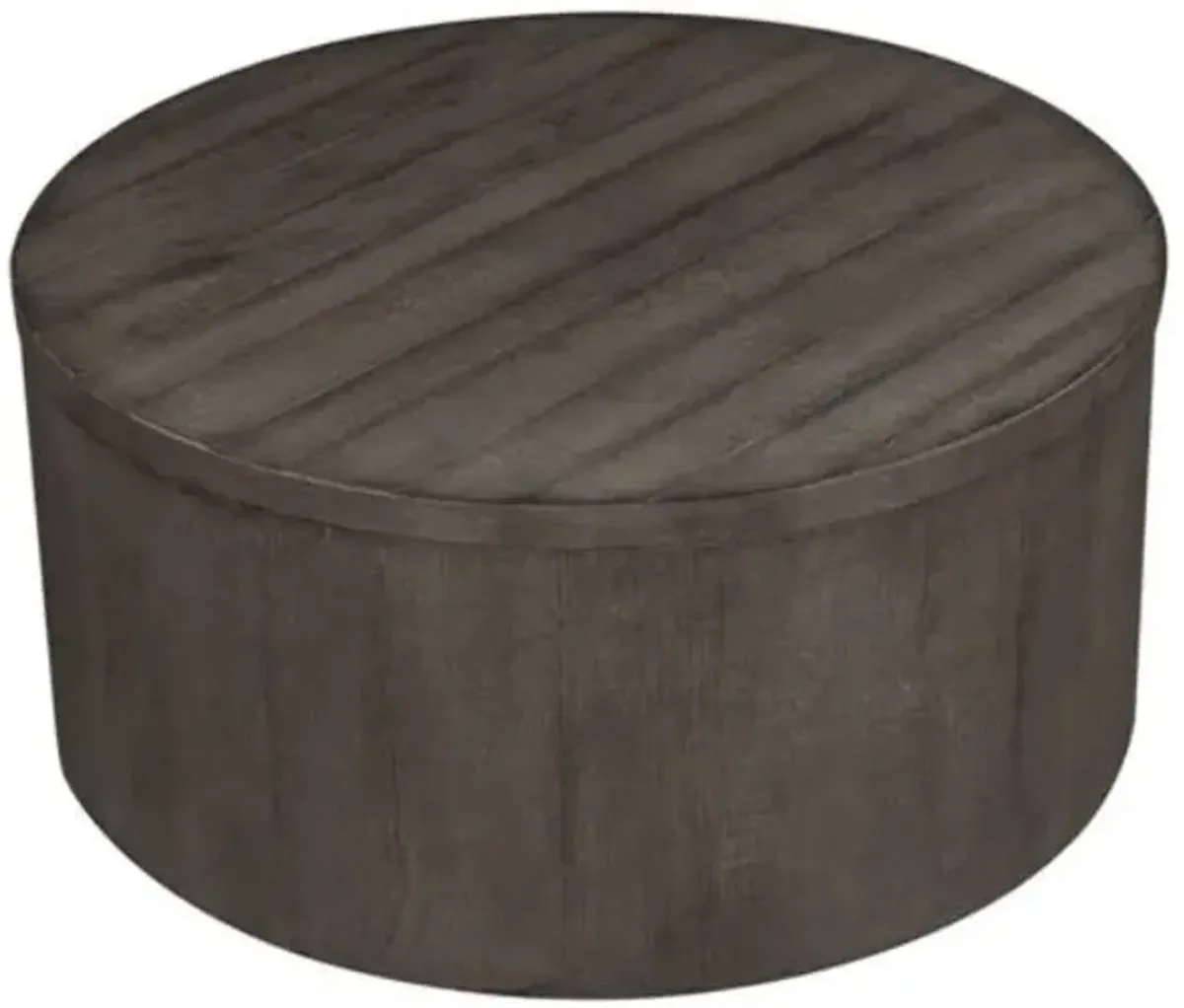 Liberty Furniture Modern Farmhouse Dusty Charcoal Drum Cocktail Table