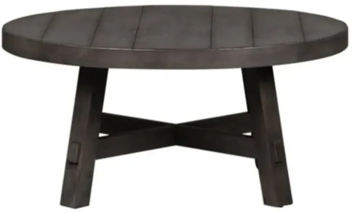 Liberty Modern Farmhouse Dusty Charcoal Splay Leg Cocktail Table