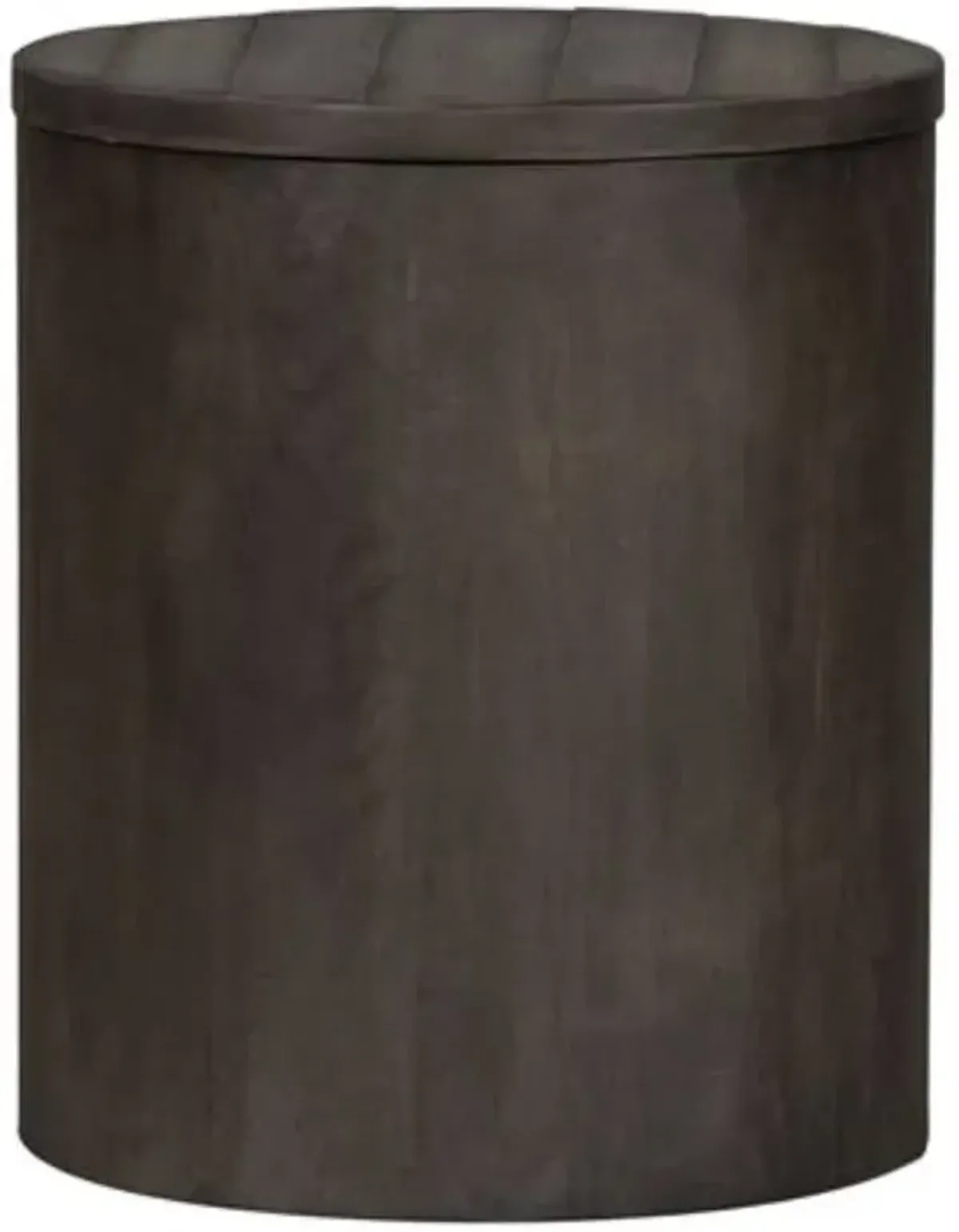 Liberty Furniture Modern Farmhouse Dusty Charcoal Drum End Table