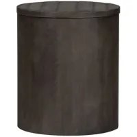 Liberty Modern Farmhouse Dusty Charcoal Drum End Table