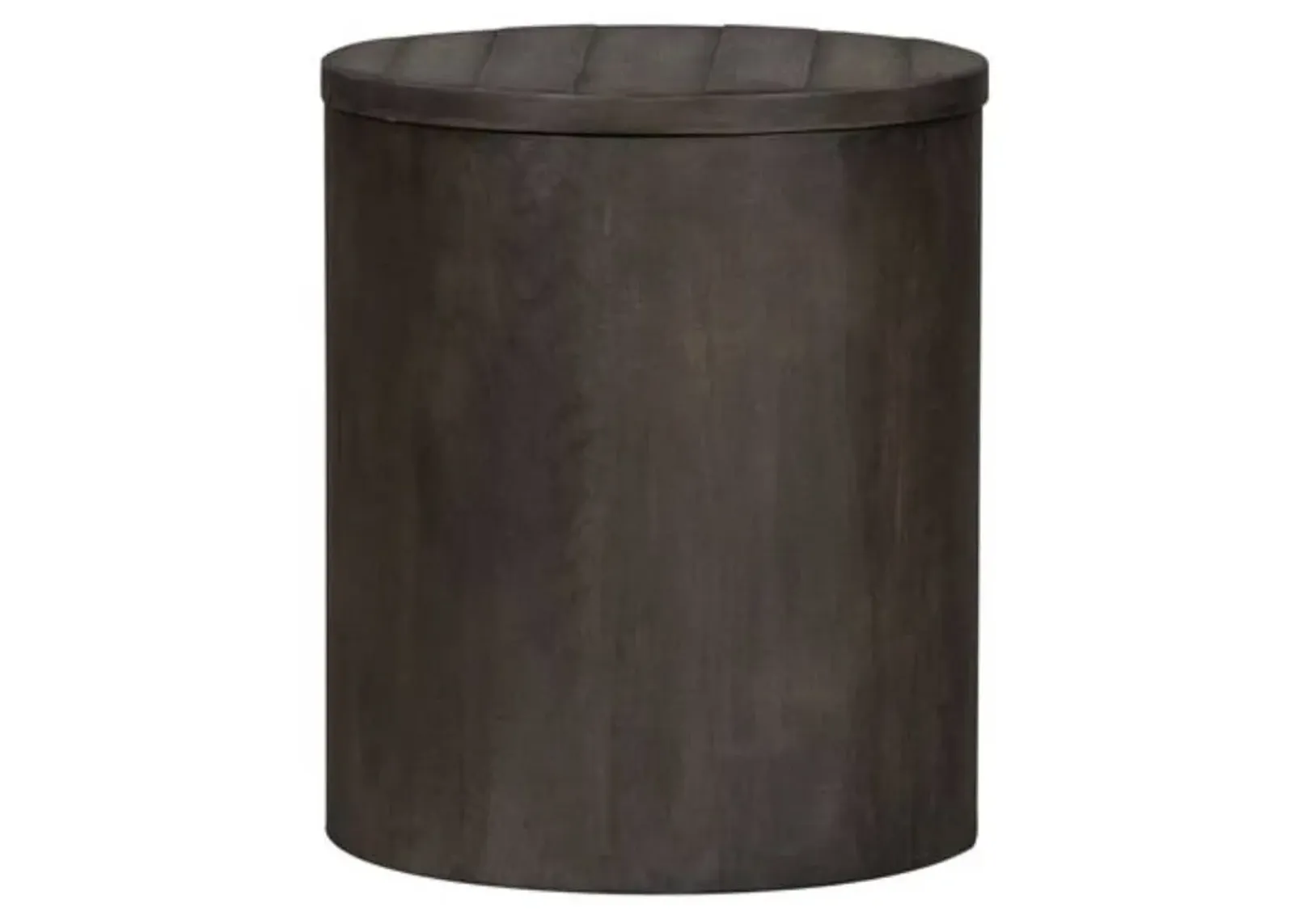 Liberty Modern Farmhouse Dusty Charcoal Drum End Table