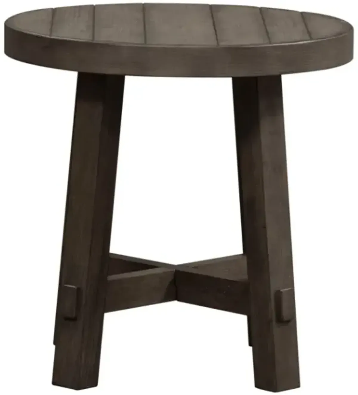 Liberty Furniture Modern Farmhouse Dusty Charcoal Splay Leg End Table