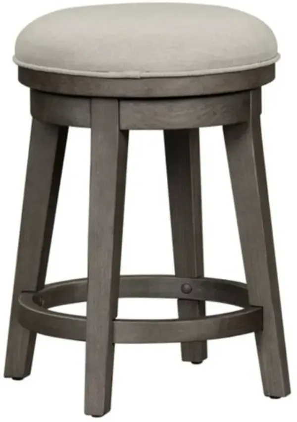 Liberty Furniture Modern Farmhouse Dark Gray Console Swivel Stool - Set of 2