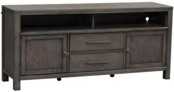 Liberty Furniture Modern Farmhouse Dusty Charcoal 66" Entertainment Console