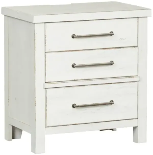 Liberty Furniture Modern Farmhouse Flea Market White Nightstand