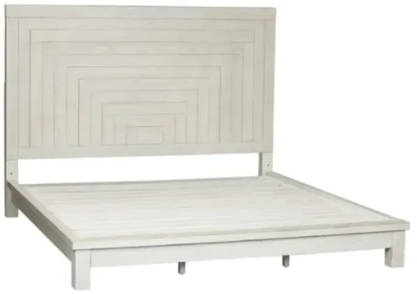 Liberty Furniture Modern Farmhouse Flea Market White Queen Platform Bed