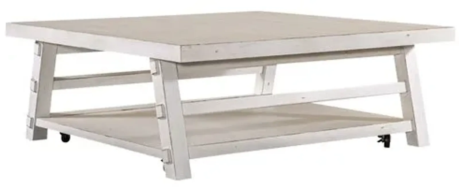 Liberty Furniture Modern Farmhouse Flea Market White Oversized Cocktail Table