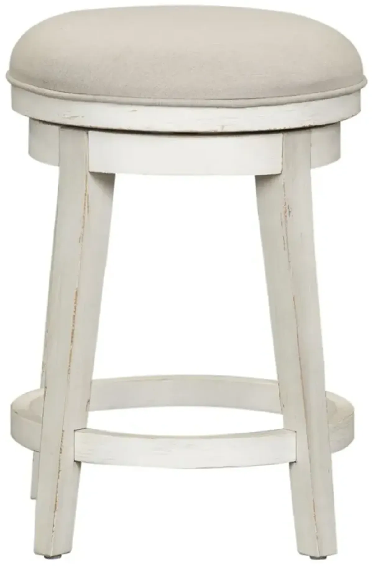 Liberty Furniture Modern Farmhouse White Console Swivel Stool - Set of 2