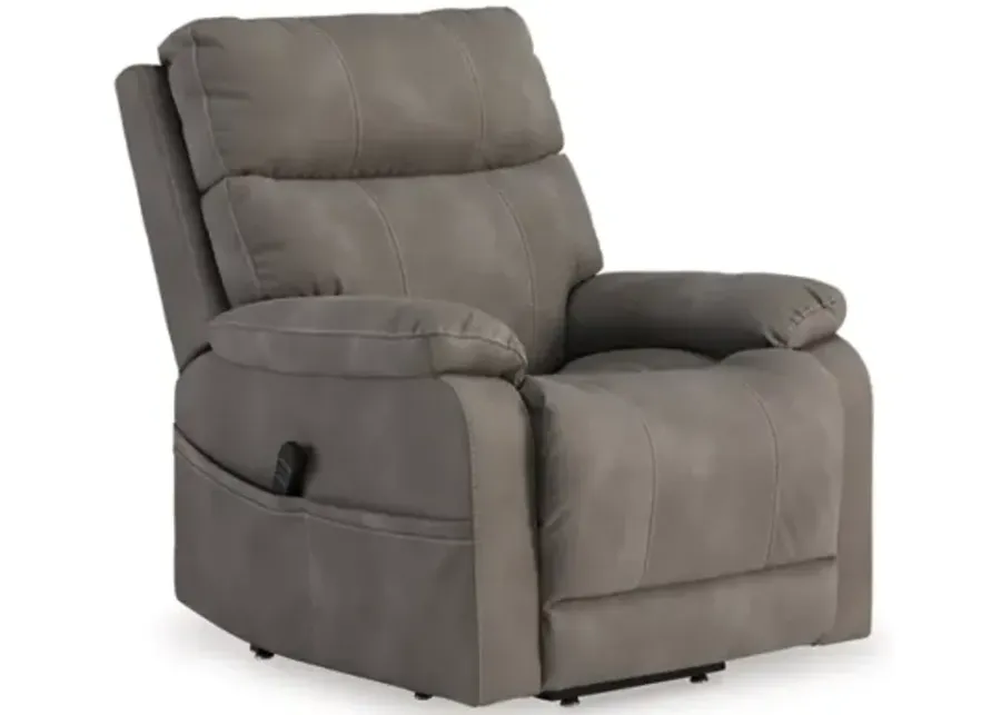 Signature Design by Ashley® Next-Gen Durapella Slate Power Lift Recliner Chair