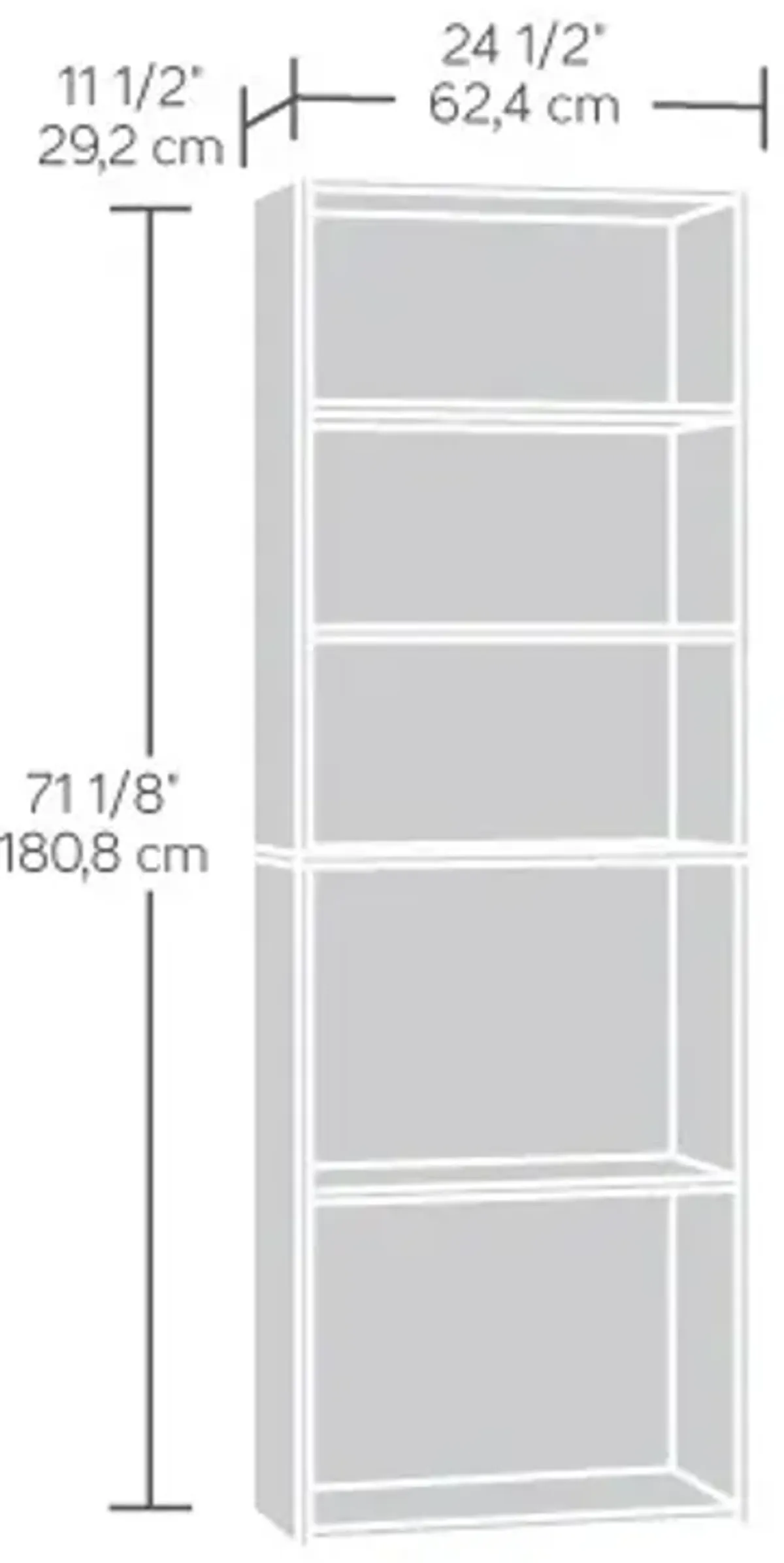 Sauder® Beginnings® Cinnamon Cherry 5-Shelf Bookcase