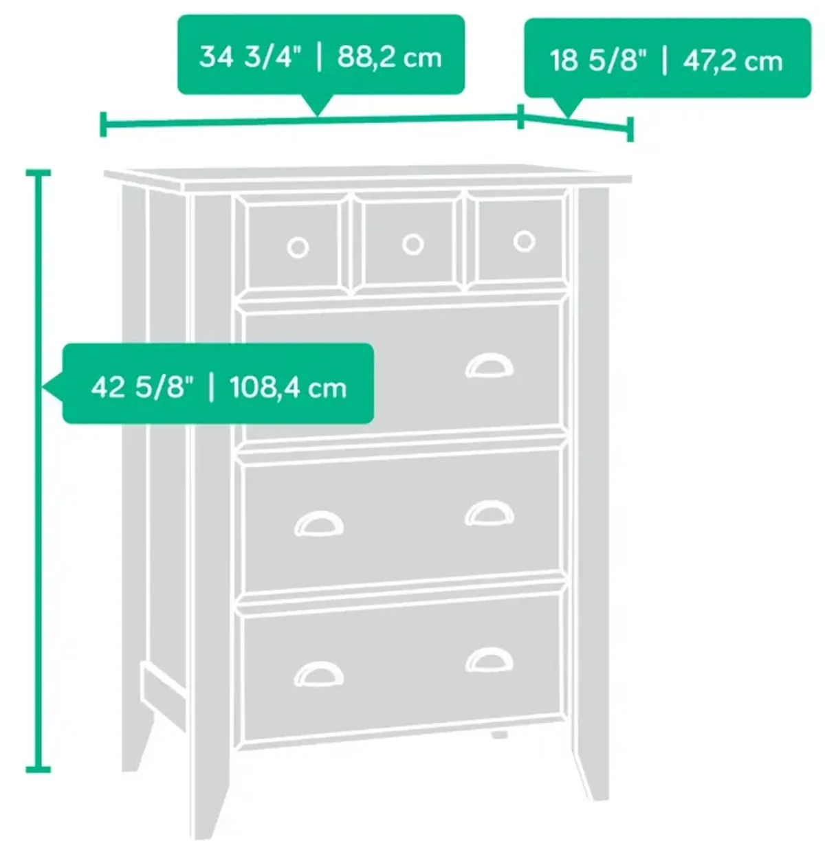 Sauder® Shoal Creek® Oiled Oak® Chest