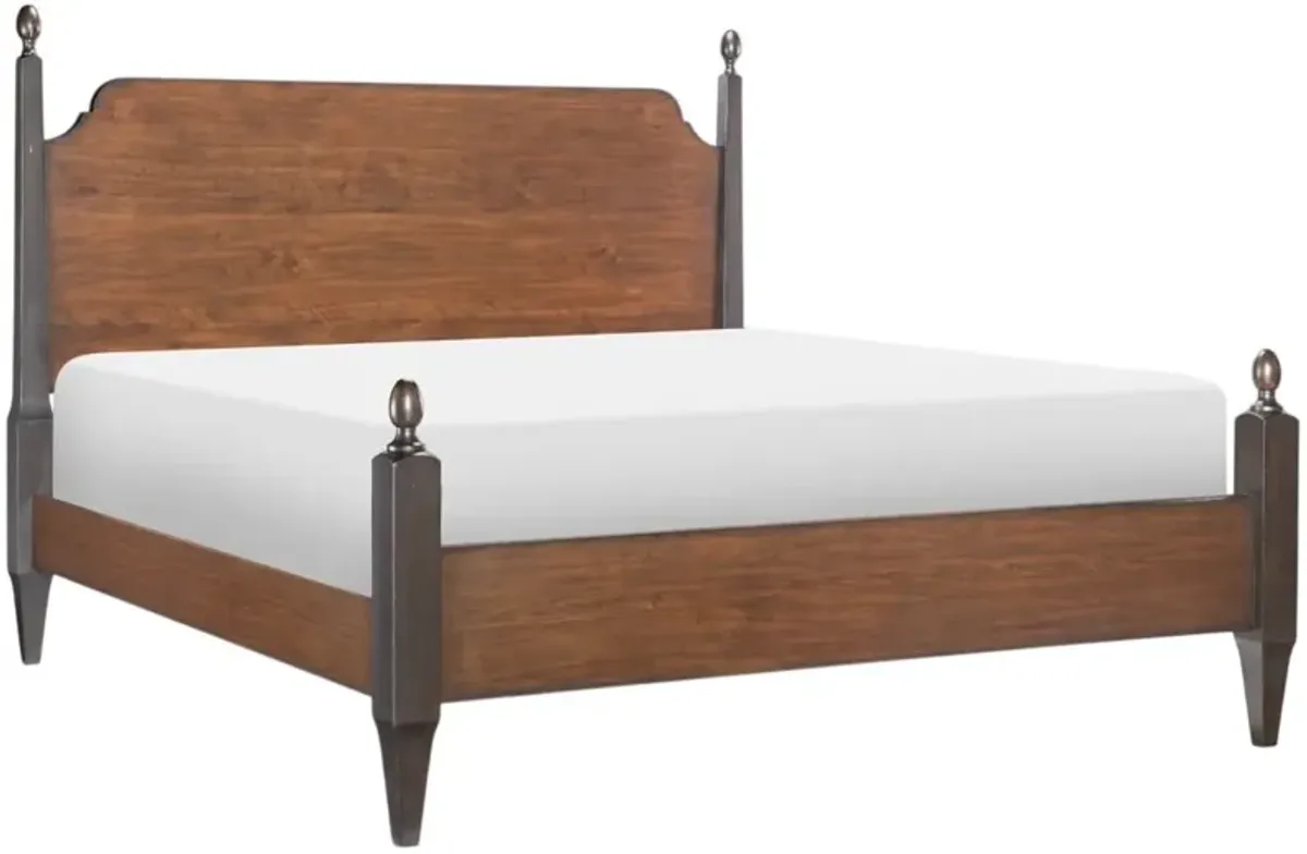 Legacy Classic Fenmore Distressed Cherry/Mocha King Posted Bed