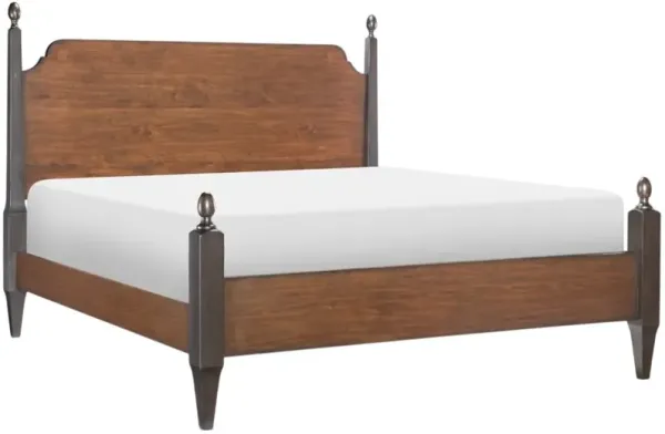 Legacy Classic Fenmore Distressed Cherry/Mocha California King Posted Bed