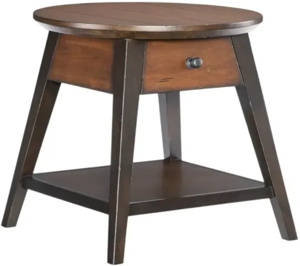Legacy Classic Fenmore Distressed Cherry/Mocha Round End Table