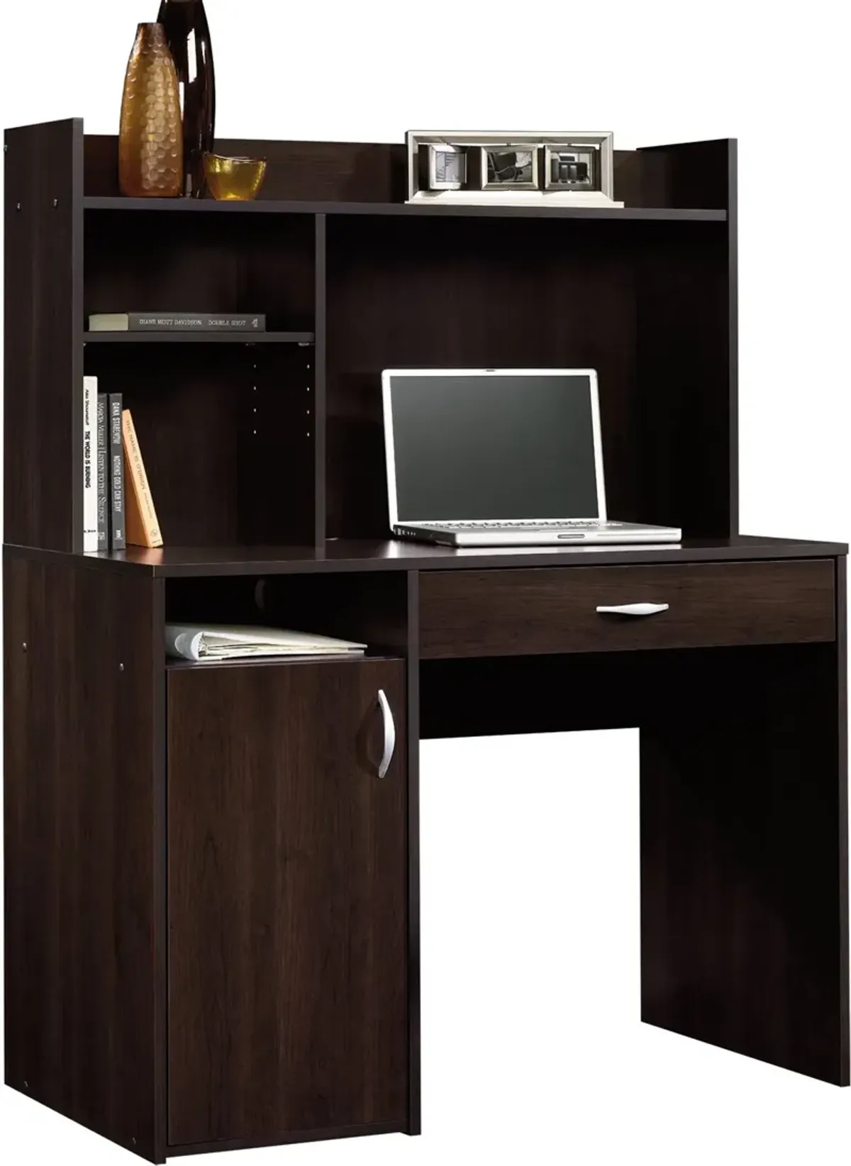 Sauder® Beginnings® Cinnamon Cherry Desk With Hutch