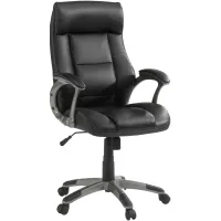 Sauder® Gruga® Black Leather Manager Chair