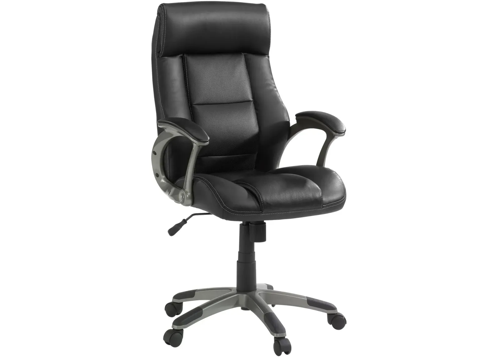 Sauder® Gruga® Black Leather Manager Chair