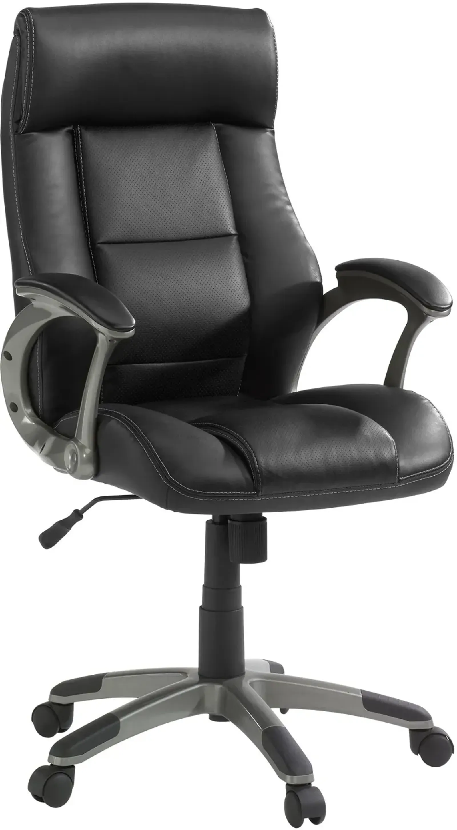 Sauder® Gruga® Black Leather Manager Chair