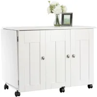 Sauder® Select Soft White® Sewing/Craft Table and Cart