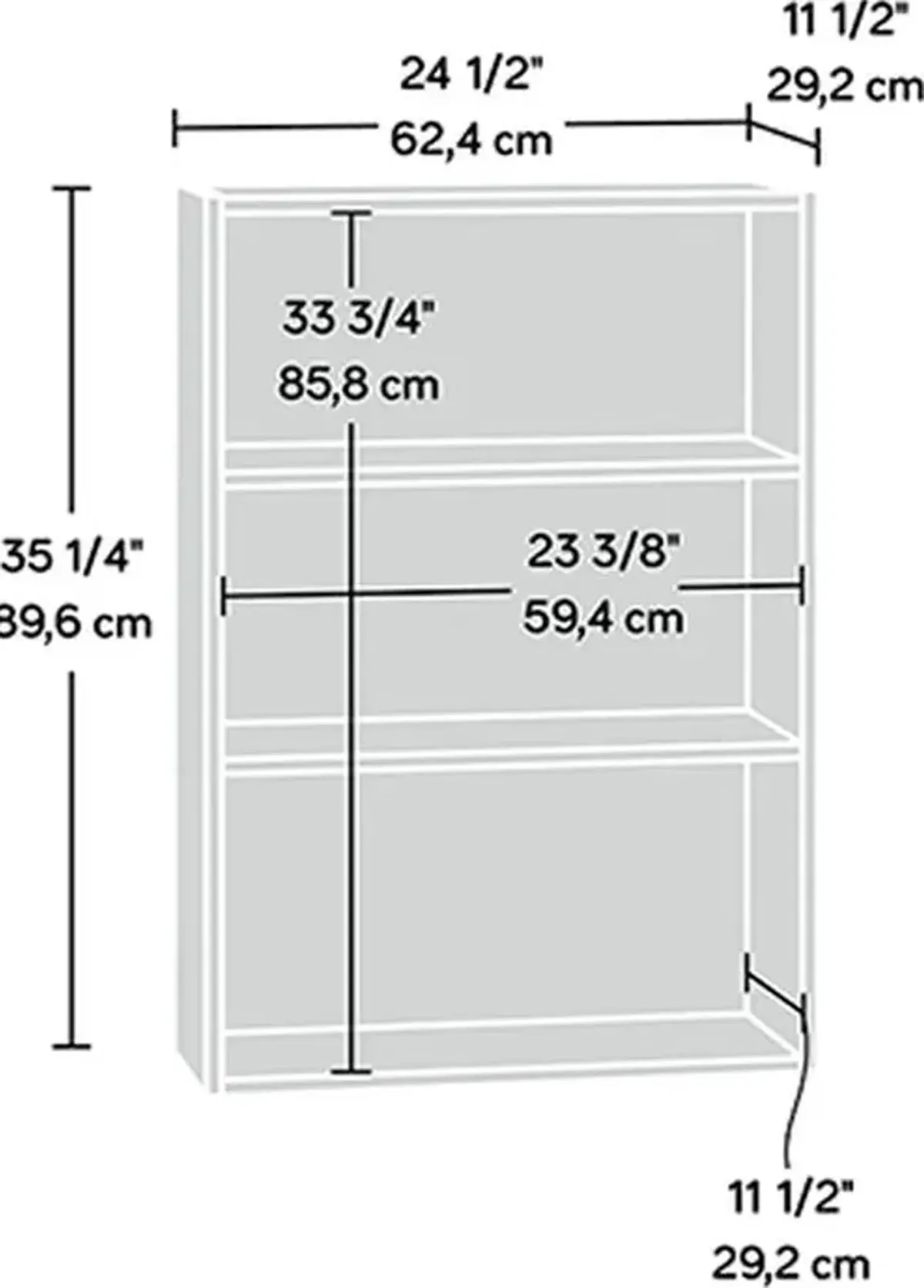 Sauder® Beginnings® Soft White® Bookcase