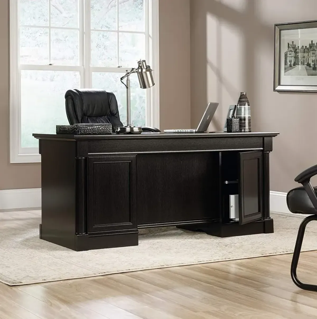 Sauder® Palladia® Wind Oak® Executive Desk
