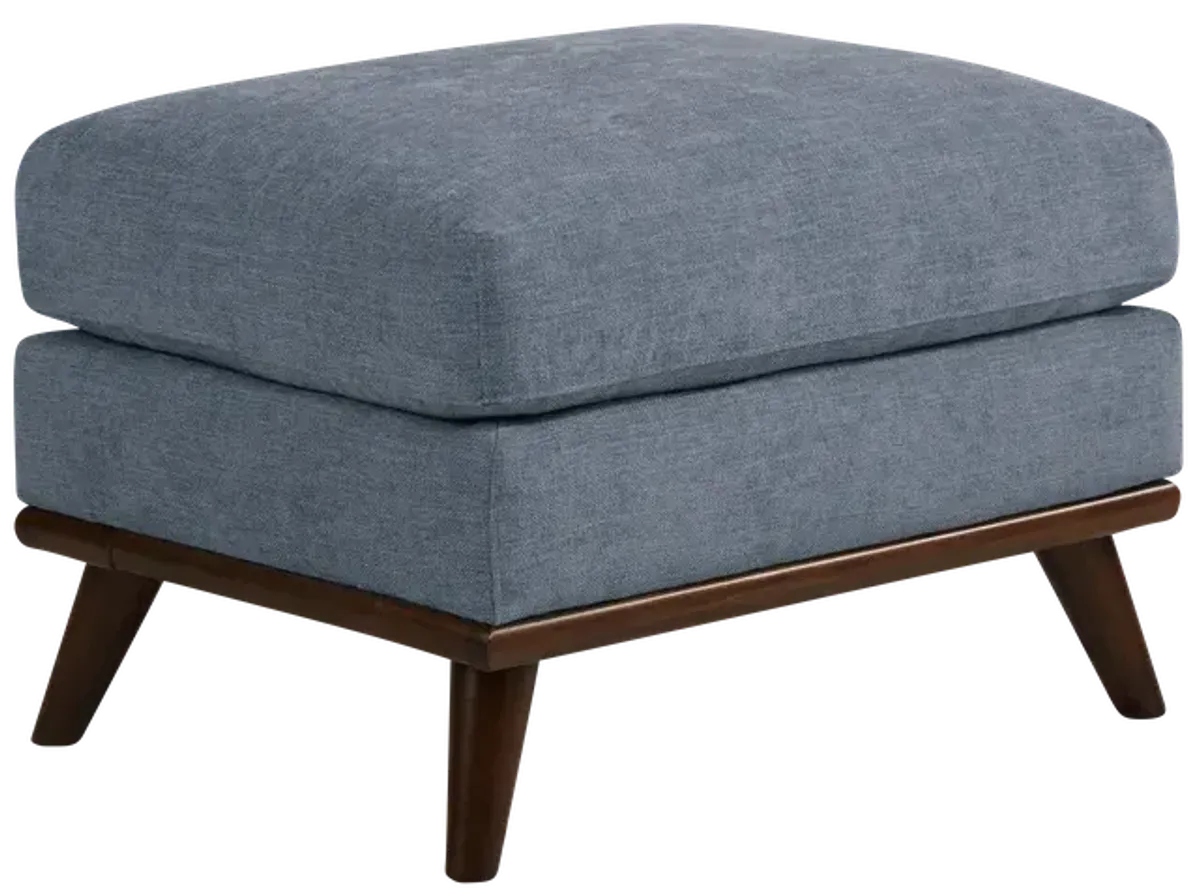 HM Richards Elliot French Blue Ottoman