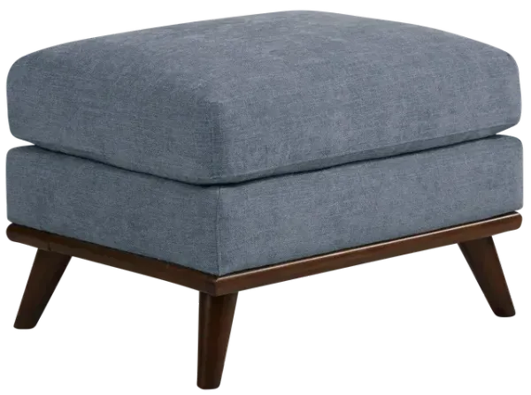 HM Richards Elliot French Blue Ottoman