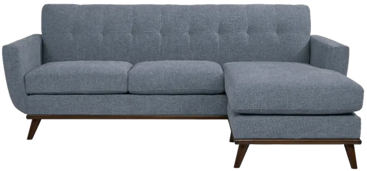 HM Richards Elliot French Blue Chaise Sofa