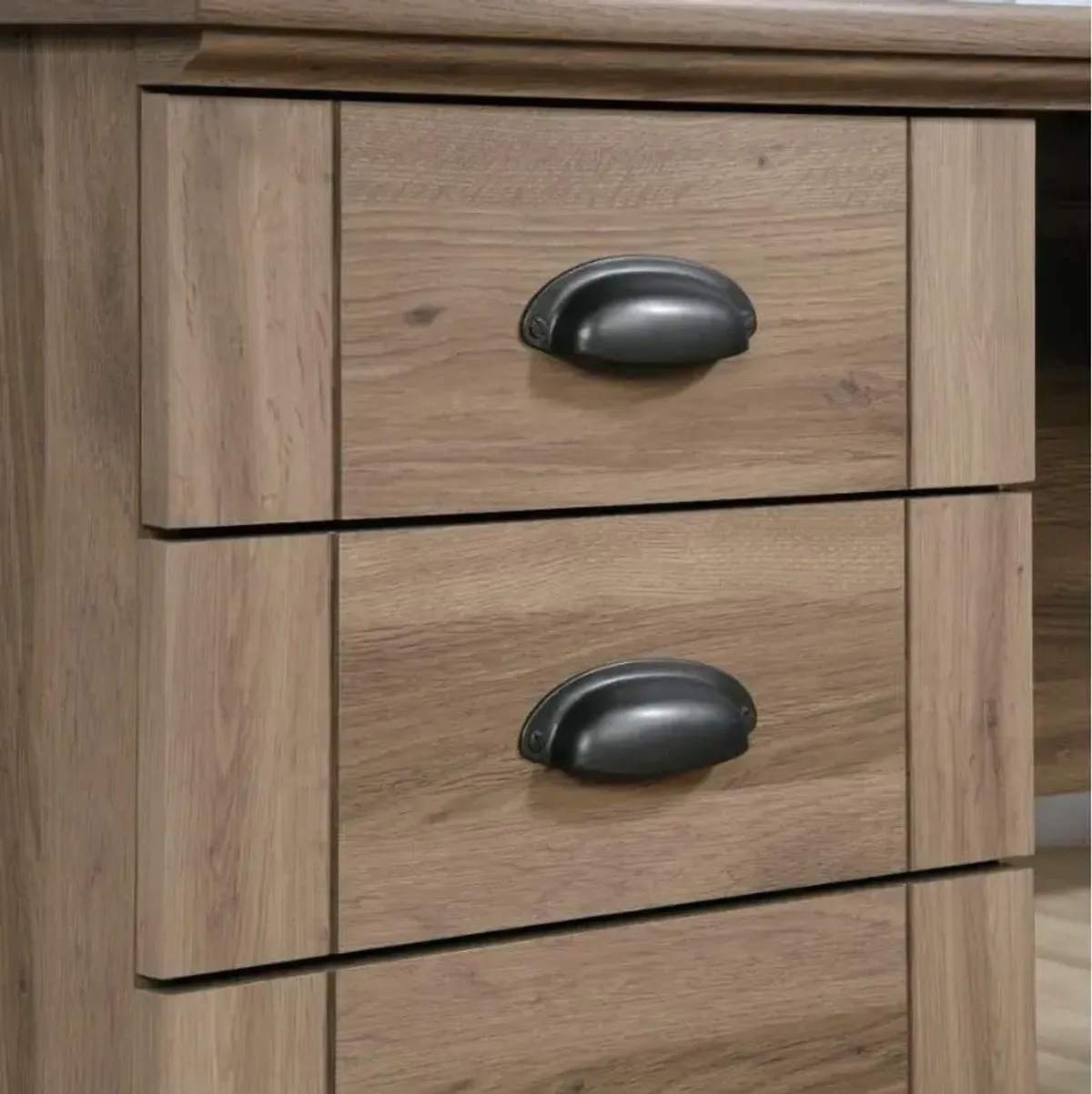 Sauder® Harbor View® Salt Oak® Corner Computer Desk