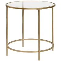 Sauder® International Lux® Satin Gold Round Side Table