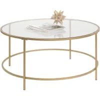 Sauder® International Lux® Satin Gold Round Coffee Table