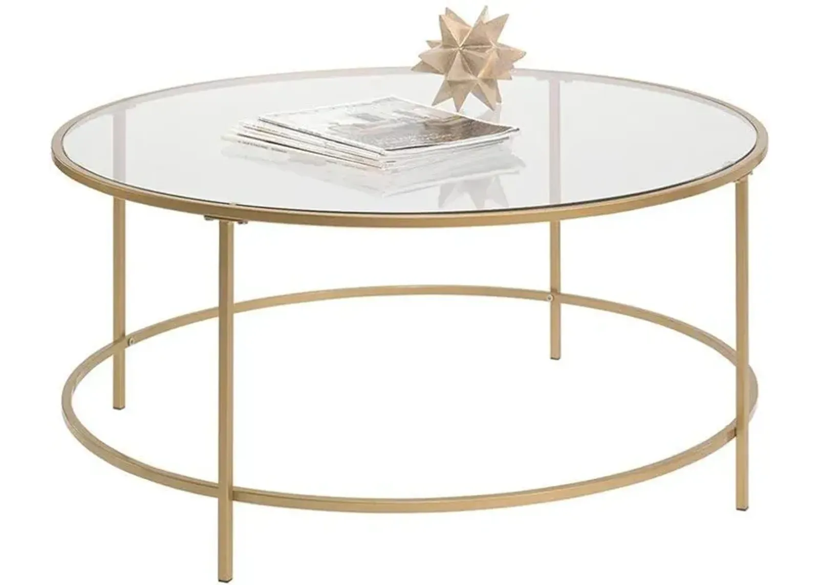 Sauder® International Lux® Satin Gold Round Coffee Table