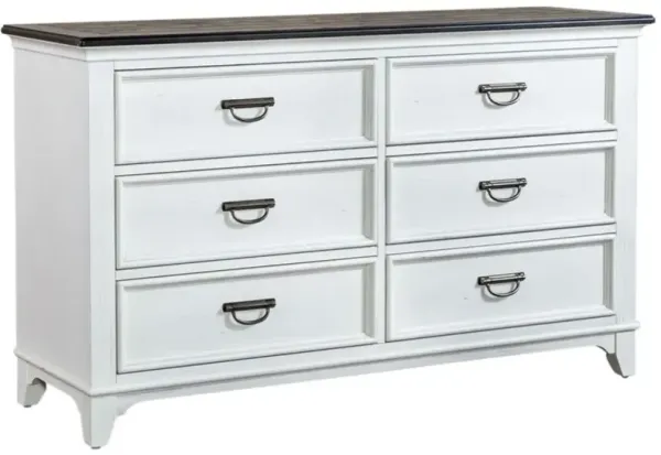 Liberty Furniture Allyson Park Charcoal/Wirebrushed White Dresser