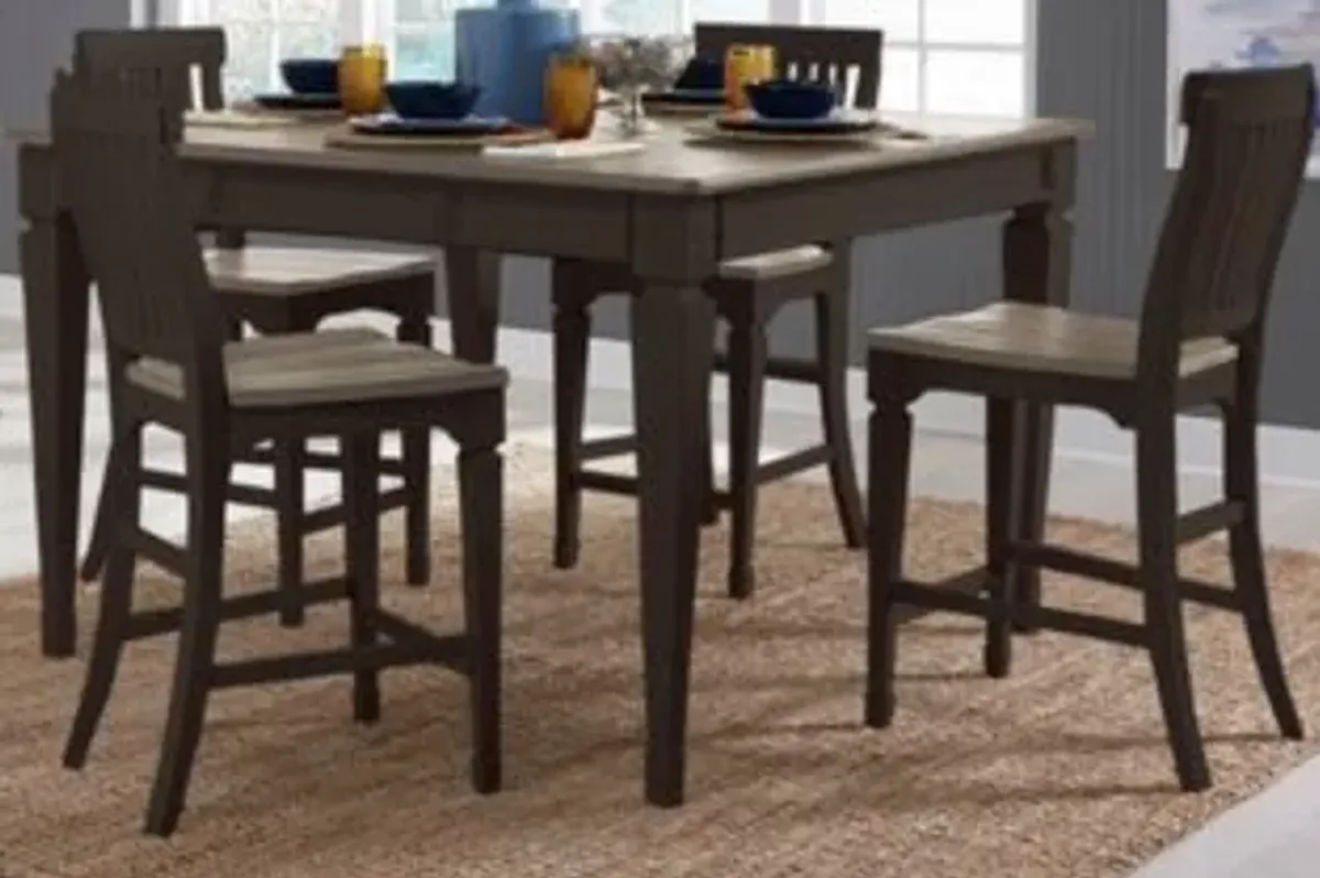 Liberty Allyson Park 5-Piece Black Forest/Ember Gray Gathering Dining Table Set