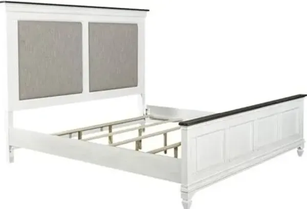 Liberty Furniture Allyson Park Charcoal/Wirebrushed White California King Panel Bed