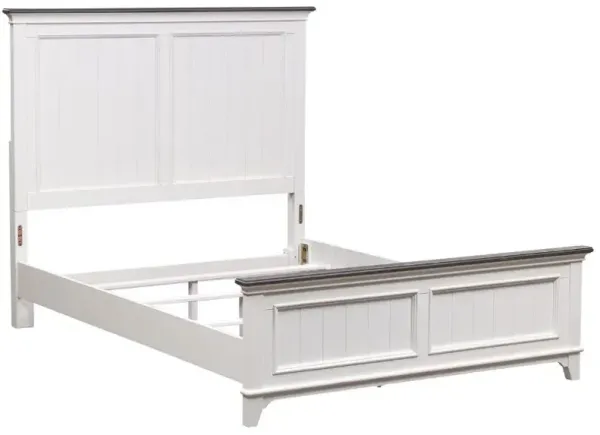 Liberty Furniture Allyson Park Charcoal/Wirebrushed White Full Panel Bed