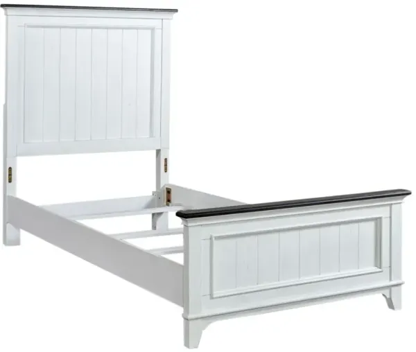Liberty Furniture Allyson Park Charcoal/Wirebrushed White Twin Panel Bed