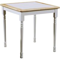Coaster® Damen Natural Brown/White Square Top Dining Table