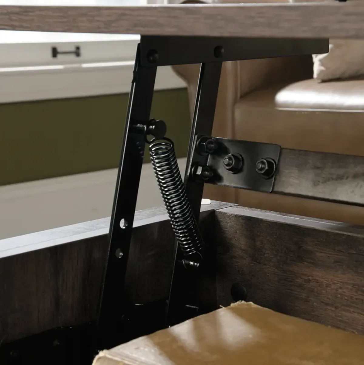 Sauder® Carson Forge® Coffee Oak® Lift-Top Coffee Table