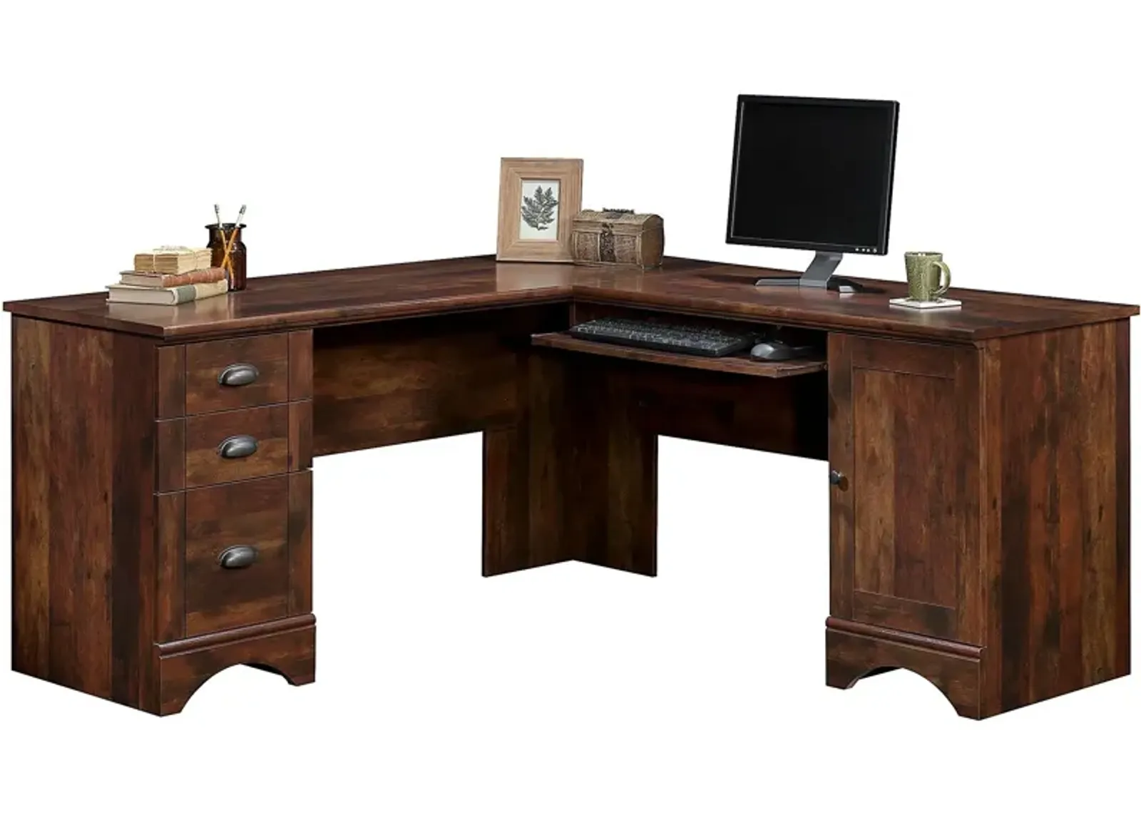 Sauder® Harbor View® Curado Cherry® Corner Computer Desk