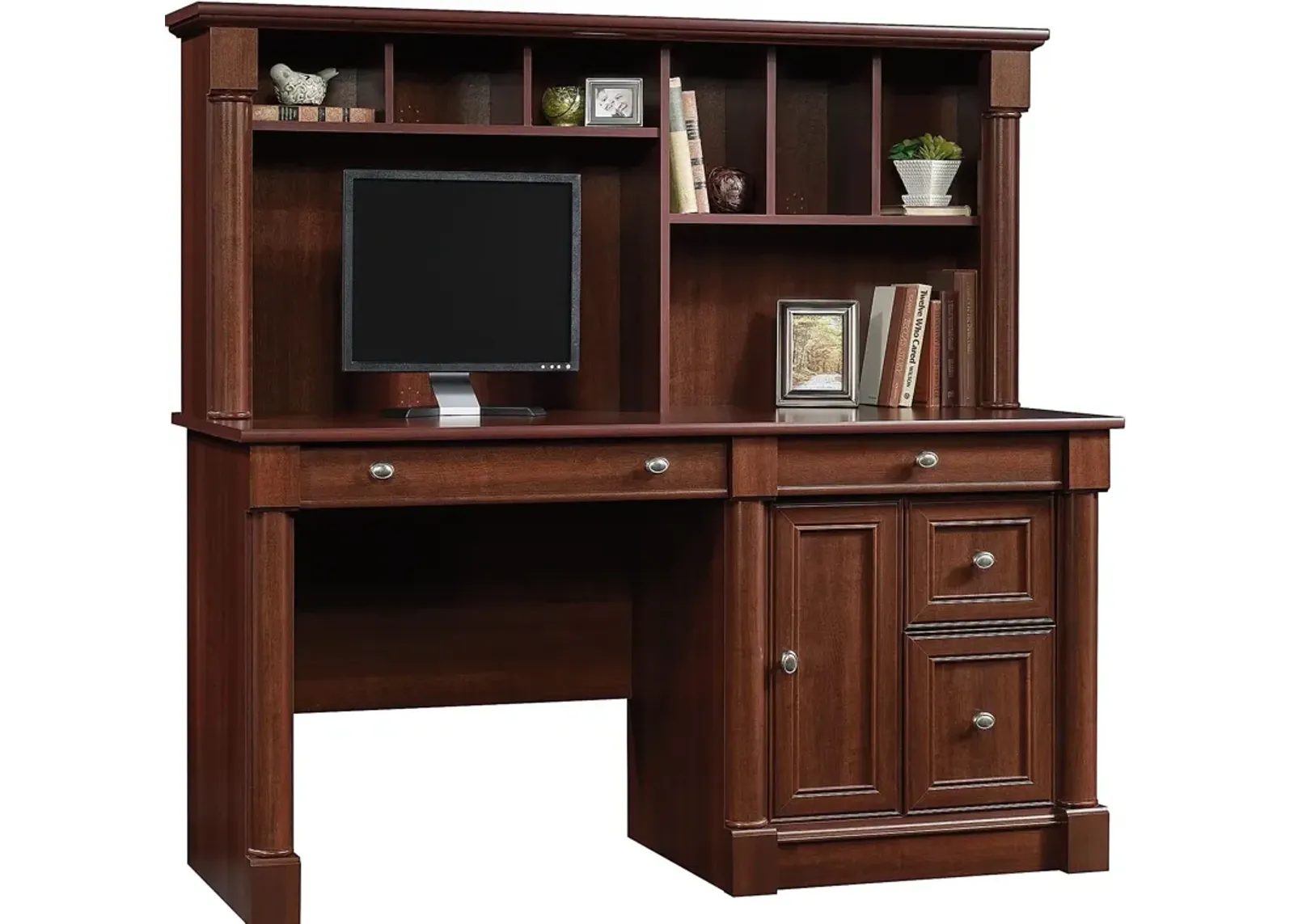 Sauder® Palladia® Select Cherry Computer Desk with Hutch