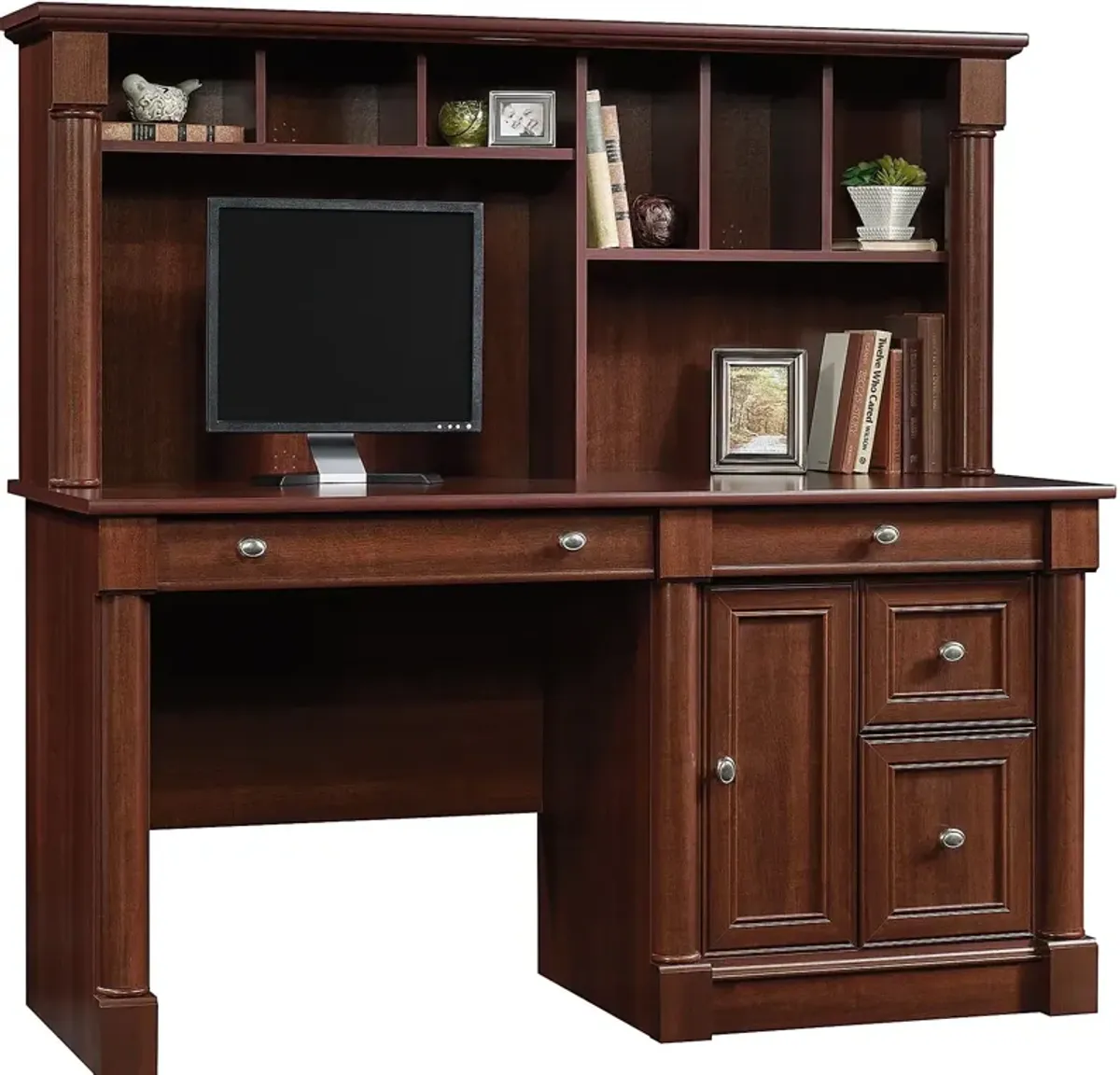 Sauder® Palladia® Select Cherry Computer Desk with Hutch