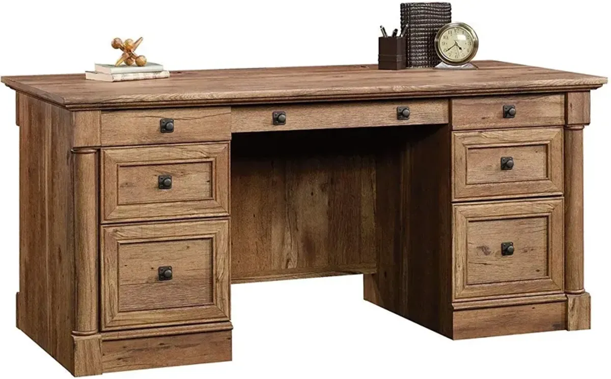 Sauder® Palladia® Vintage Oak® Executive Desk