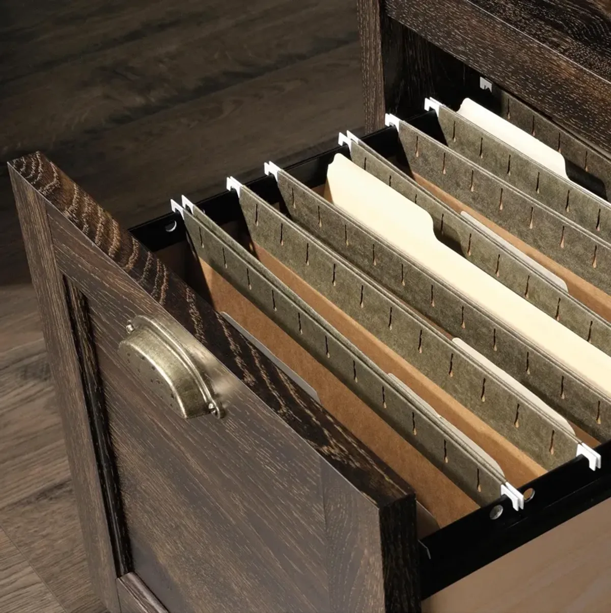 Sauder® Barrister Lane® Iron Oak Executive Desk