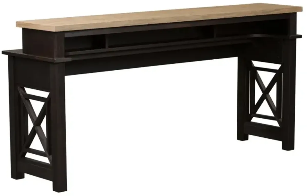 Liberty Furniture Heatherbrook Ash Console Bar Table with Charcoal Base