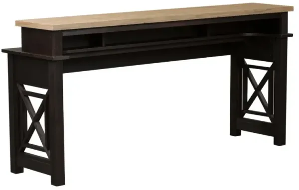 Liberty Furniture Heatherbrook Ash Console Bar Table with Charcoal Base