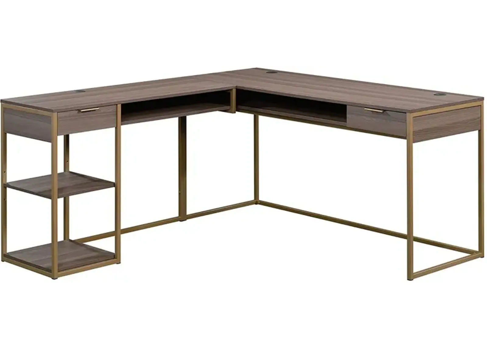 Sauder® International Lux® Diamond Ash L-Shaped Desk